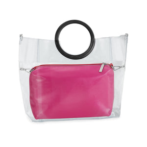 Two-Tone Patent Leather Pouch